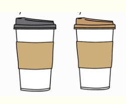 两个咖啡杯的照片